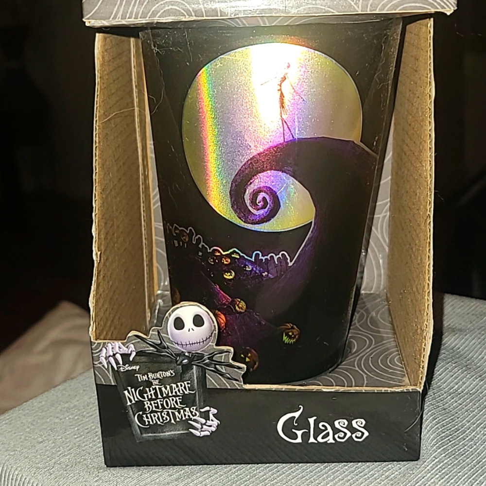 The Nightmare Before Christmas (Disney) 12 oz Glass, NIB.